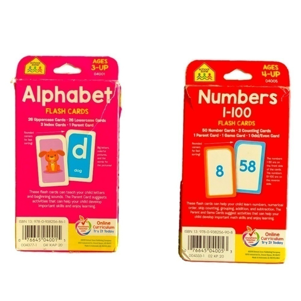 School Zone Alphabet & Numbers Flashcards - Picture 2 of 4